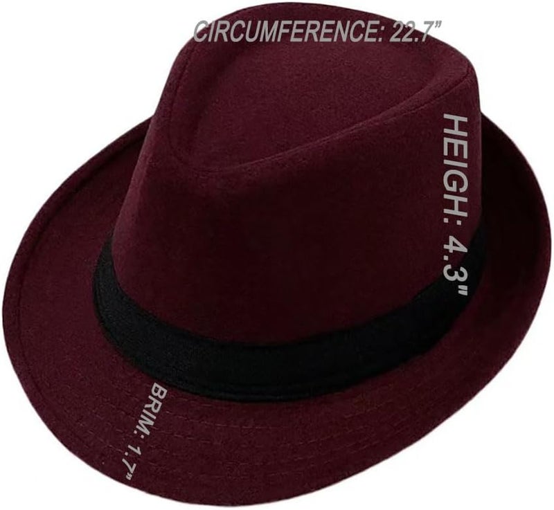 Ayhcclth Mens Fedora Hats Classic Manhattan Womens Fedora Hat - Image 3